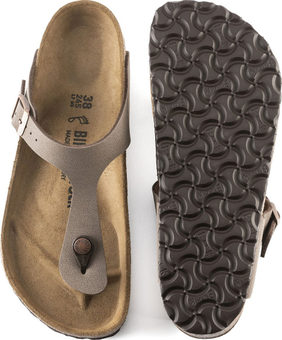 Sandale Birkenstock Gizeh BS W 0043753, taban anatomik, metalike, argjendi