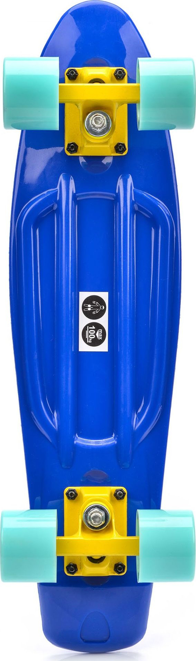 Pennyboard Meteor Plastic 22629, rrota poliuretani, deri 100kg, blu