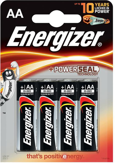 Bateri alkaline Energizer Base AA R6, paketim me 4 copa