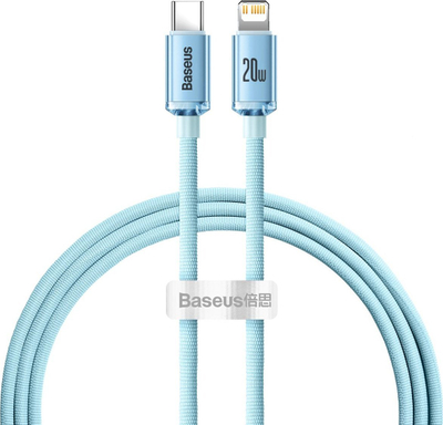 Kabllo karikimi Baseus BSU3637, USB C në Lightning, 1.2m, blu e çelët