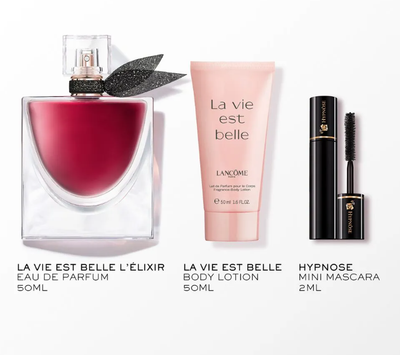 Set për femra Lancôme La Vie Est Belle L’Elixir, EDP, 50 ml + losion për trup, 50 ml + maskarë për qerpikë, 2 ml