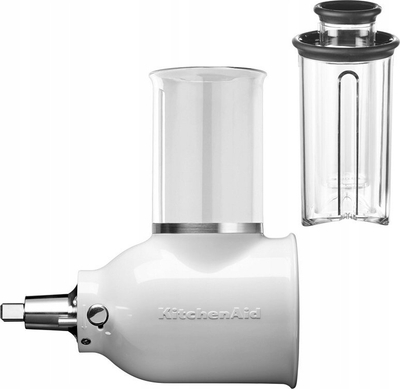 Aksesor për mikser KitchenAid 5KSMVSA Fresh Prep, prerës dhe grirës, inox, i bardhë