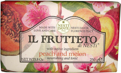 Sapun tualeti Nesti Dante Il Frutteto Peach and Melon, 250g, aromë pjeshke dhe shalqiri