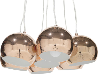 Lampë varëse OLZA metal, 7 sfera, bakër