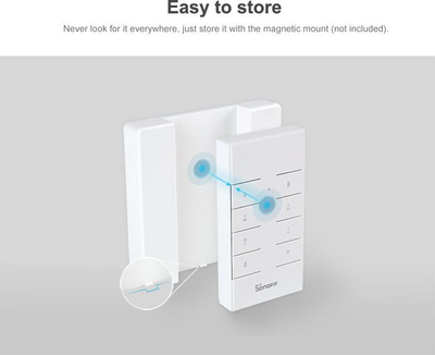 Ndërprës inteligjent Sonoff D1, dimmer dritash, RF 433MHz, WiFi, i bardhë