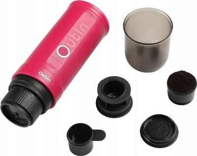 Makinë portative espresso OutIn Nano 3-Cup, elektrike, me bateri që ringarkohet, rozë fuxhia