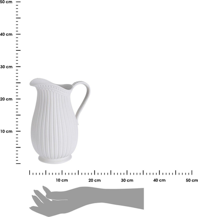 Krahine porcelani DAY, 19×14×24 cm, për zbukurim, e bardhë