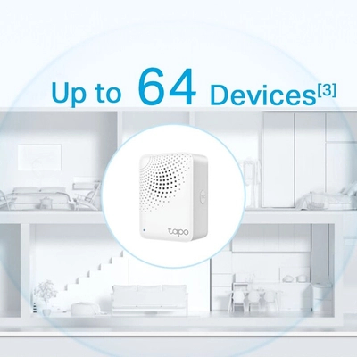 TP-Link Tapo H100 Паметен IoT Хаб, Бел