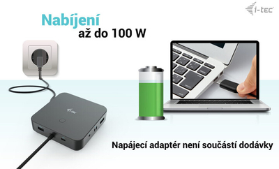 Doking i-tec USB-C, 3 ekrane, LAN, karikim PD 100W