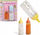 Set biberonësh loje Trifox, 2 copë, plastikë, ngjyra të përziera