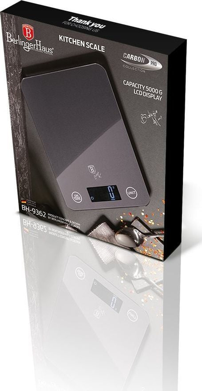 Peshore kuzhine Berlinger Haus BH-9362, 5kg, ekran LCD, gri e errët