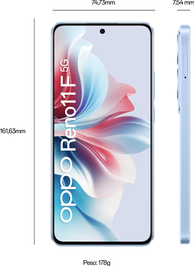 Telefoni OPPO Reno11 F 5G, 6.7", 256GB, blu