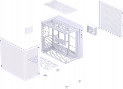 Куќиште за компјутер Jonsbo Jonsbo TK-3 - ATX-Gehuse, wei, Full Tower