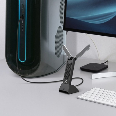 Adapter Wi-Fi TP-Link BE6500, USB, Wi-Fi 7 2882 Mbit/s, gri