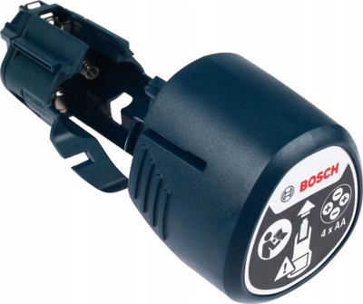 Adapter baterie Bosch AA1 Professional 1608M00C1B, për bateri AA, për vegla matëse 10.8V 12V, i zi