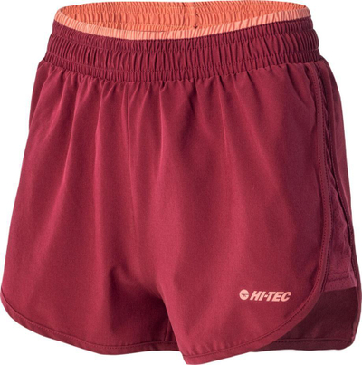Shorce sportiv për femra Hi-Tec Lady Laria W, poliestër elastik, tharje e shpejtë, i kuq