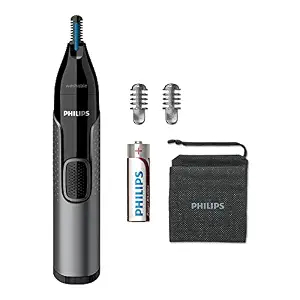 Trymer hunde Philips Nosetrimmer Series 3000 NT3650/16, i larshëm, me bateri, gri i zi
