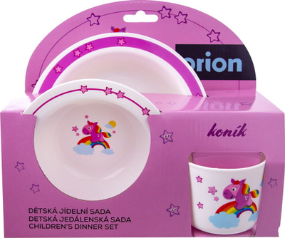 Set enësh për kalamaj Orion HORSE, 3 copë, i përshtatshëm për mikrovalë, shumëngjyrësh