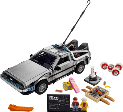 Set LEGO Creator Expert Back to the Future Time Machine 10300, makinë udhëtimi në kohë, model koleksionues