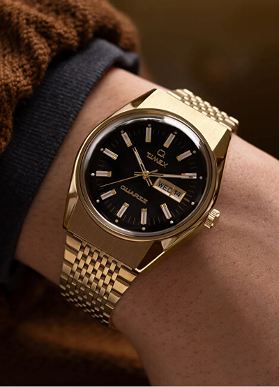 Orë dore për meshkuj Timex Q Falcon Eye TW2W62500, e artë