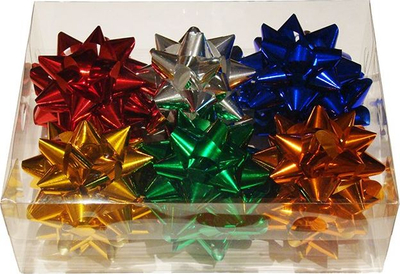 Rozetë dekorative GRZESIAK Large Shiny, set me 12 copë, 10 cm, ngjyra t'përziera