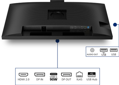Monitor Philips 3000 Series 32B2U3601H, 31.5", 100Hz, USB C, i zi