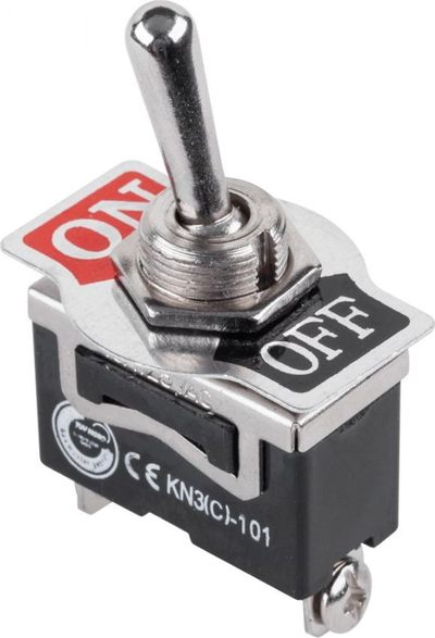 Çelës ndërprerës ON OFF KN3 C 101, 2 pozicione, montim 12mm, i zi