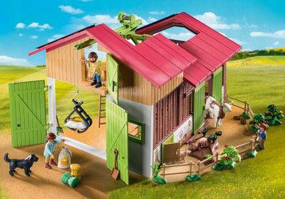 Lodër fermë Playmobil Country Large Farm, 182 pjesë, mosha 4-10 vjeç, shumëngjyrëshe