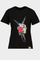Bluzë FLOWER BIRD T SHIRT W, pambuk, e zezë