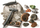 Set edukativ Clementoni Fossils and Minerals 50866, fosile edhe minerale për kalamoj