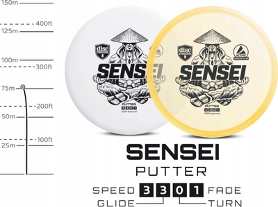 Disk golfi Discmania Active Premium Sensei, 167 g, plastikë e fortë, transparent