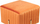 Tabure Footstool DAYTON, kadife, metal, portokalli
