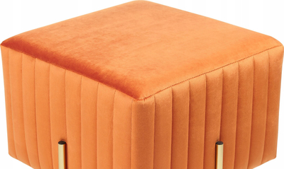 Tabure Footstool DAYTON, kadife, metal, portokalli