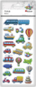 Ngjitëse 3D Titanum Convex Soft Stickers Vehicles Mix, set me ngjitësa zbukurimi, shumëngjyrëshe