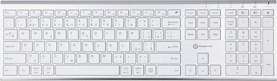 Tastierë Powerton UltraSlim, wireless, CZ + SK, e bardhë