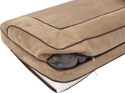 Shtrat ortopedik për qen Hobbydog XXL, 120x80 cm, memory foam, bezhë