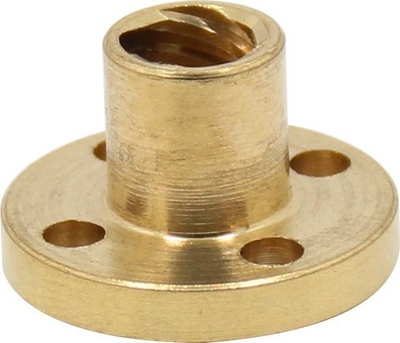 Dado trapezoidale OEM, 8mm, me flanxhë, bronzi