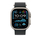 Apple Watch 49mm Band, Black Ocean Band, Natural Titanium Finish