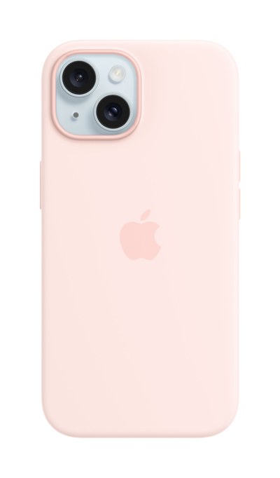 Apple iPhone 15 Silicone Case me MagSafe, Light Pink