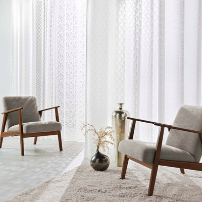 Perde Douceur d'Interieur Naomie, 140 x 280 cm, e bardhë