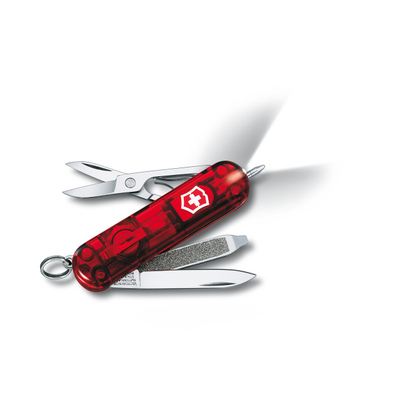 Thikë xhepi Victorinox Signature Lite, e kuqe, LED dritë të bardhë
