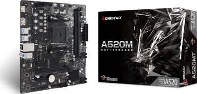 Pлоча Biostar A520MT, AMD A520, лежиште AM4, Micro ATX