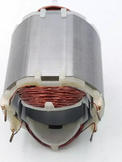 Stator elektrik universal, spiralë bakri, për motorë të vegjël, ngjyrë gri