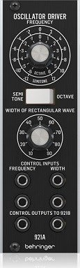 Modul oscillator driver Behringer 921A, analog, për Eurorack, i zi
