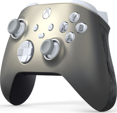 Gamepad Microsoft Xbox QAU-00040, me kabllo edhe wireless, i përputhshëm me Xbox edhe PC, gri metalik