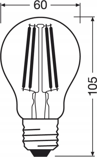 Llambë LED Osram Classic A60, 4W 840 lm, E27, dritë e ngrohtë 3000K
