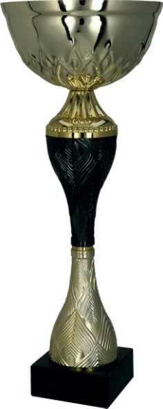 Kupë dekorative metalike Gold Black 9268B, 32cm, ari e zezë