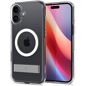 Kapak telefoni Spigen Ultra Hybrid S MagSafe për iPhone 16, i tejdukshëm, me këndalec