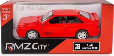 Lodër makinë Daffi RMZ 5 Audi Quattro Coupe, shkalla 1:35, metal die cast, e kuqe