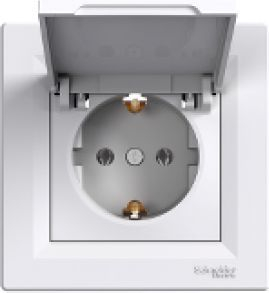Prizë instaluese Schneider Electric Single Asfora, e bardhë